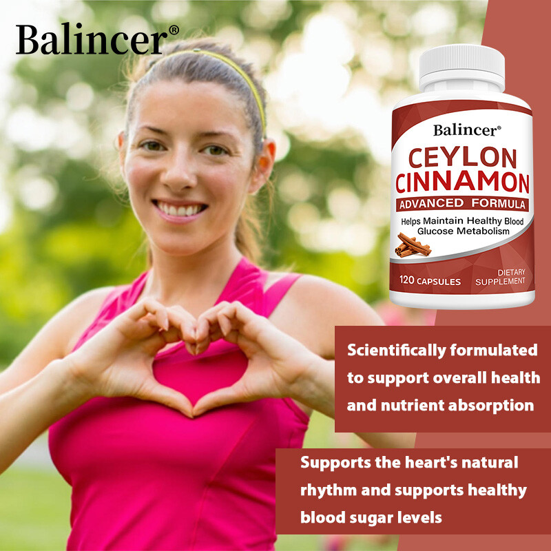Organic Ceylon Cinnamon 30/60/120 Caps Heart Health & Immune Support