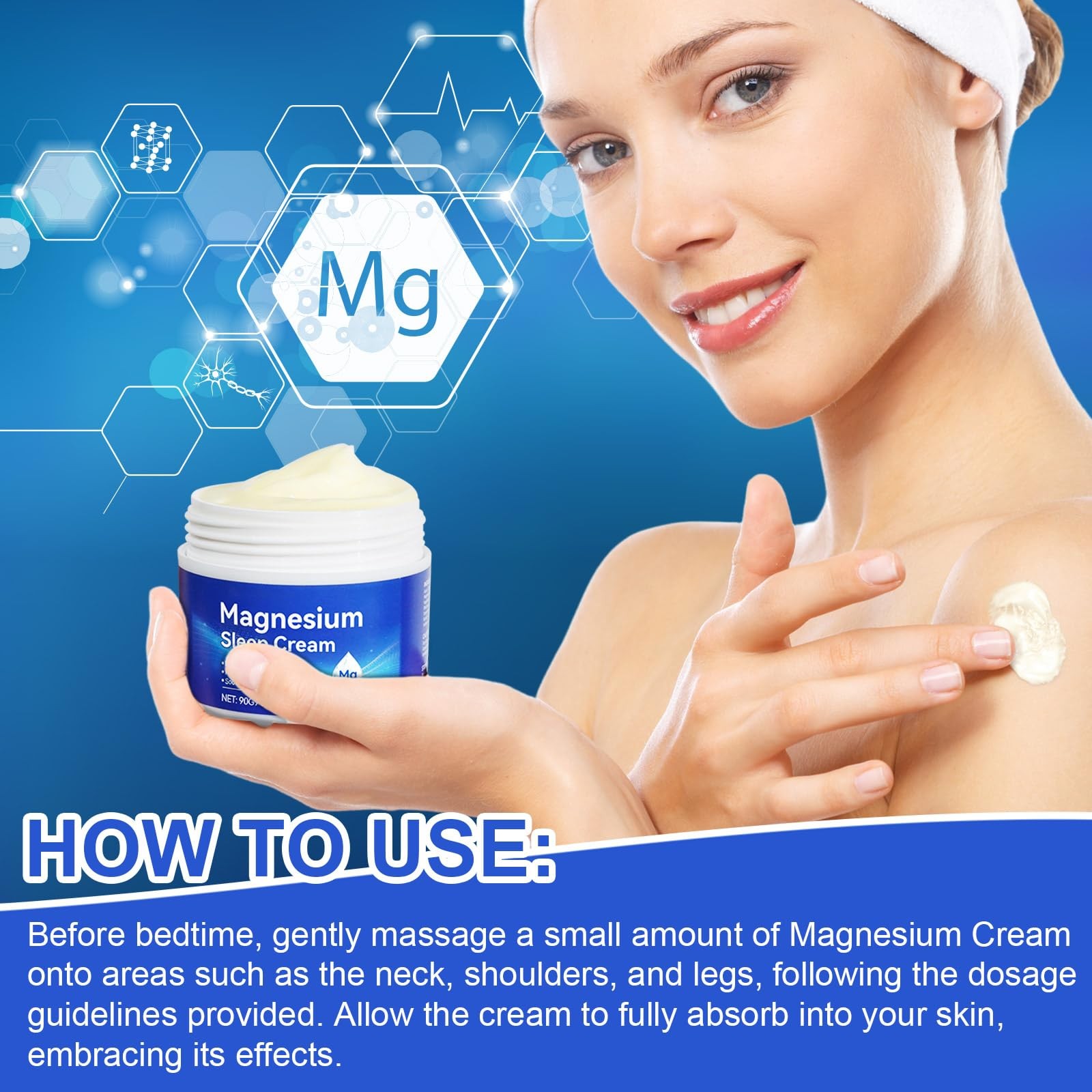 Magnesium Oil for Feet, Topical Cream, 3.1 Fl Oz (Pack of 1), 1pack