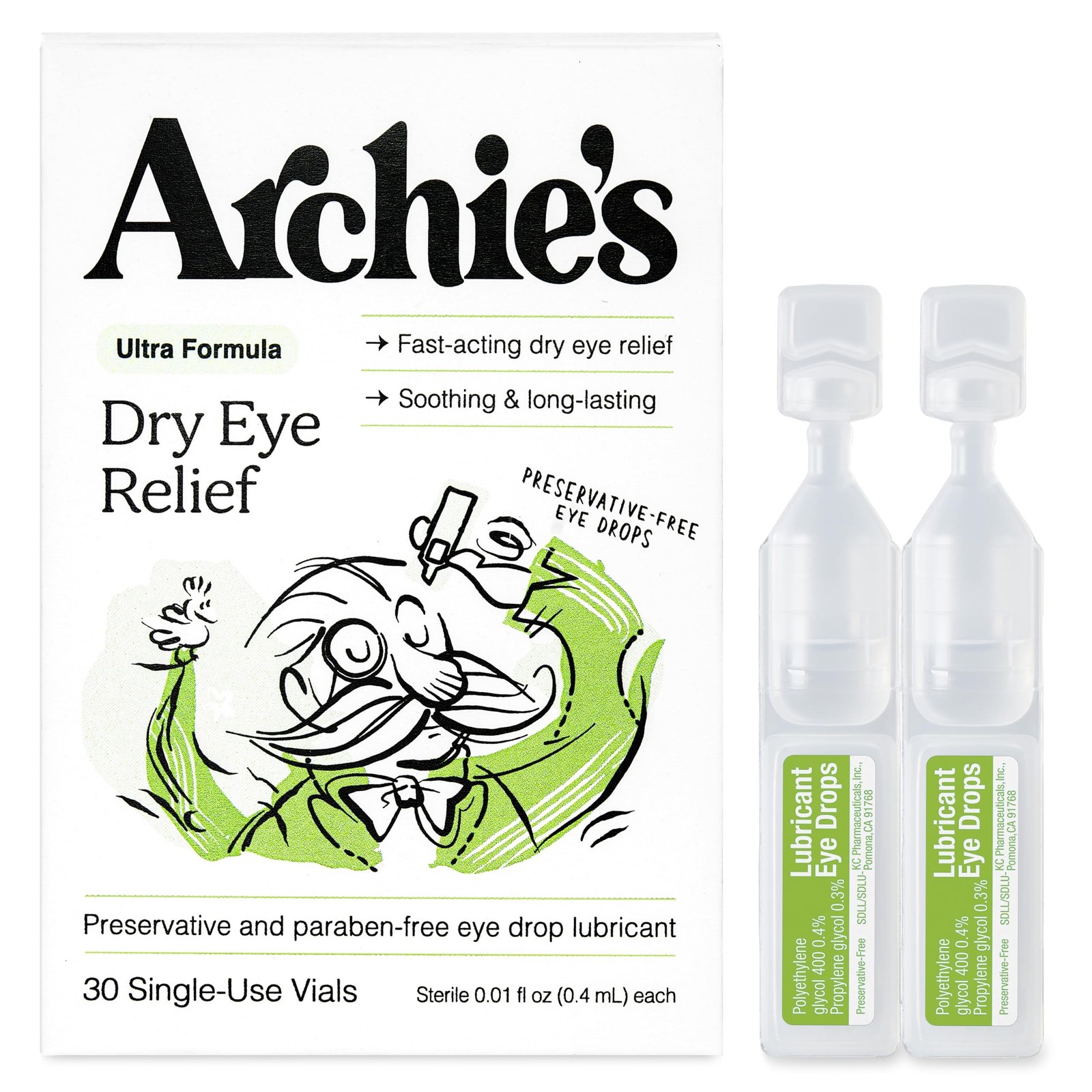 Archie’s Remedies, Dry Eye Relief, Ultra Lubricating Eye Drops, Clean Formula…