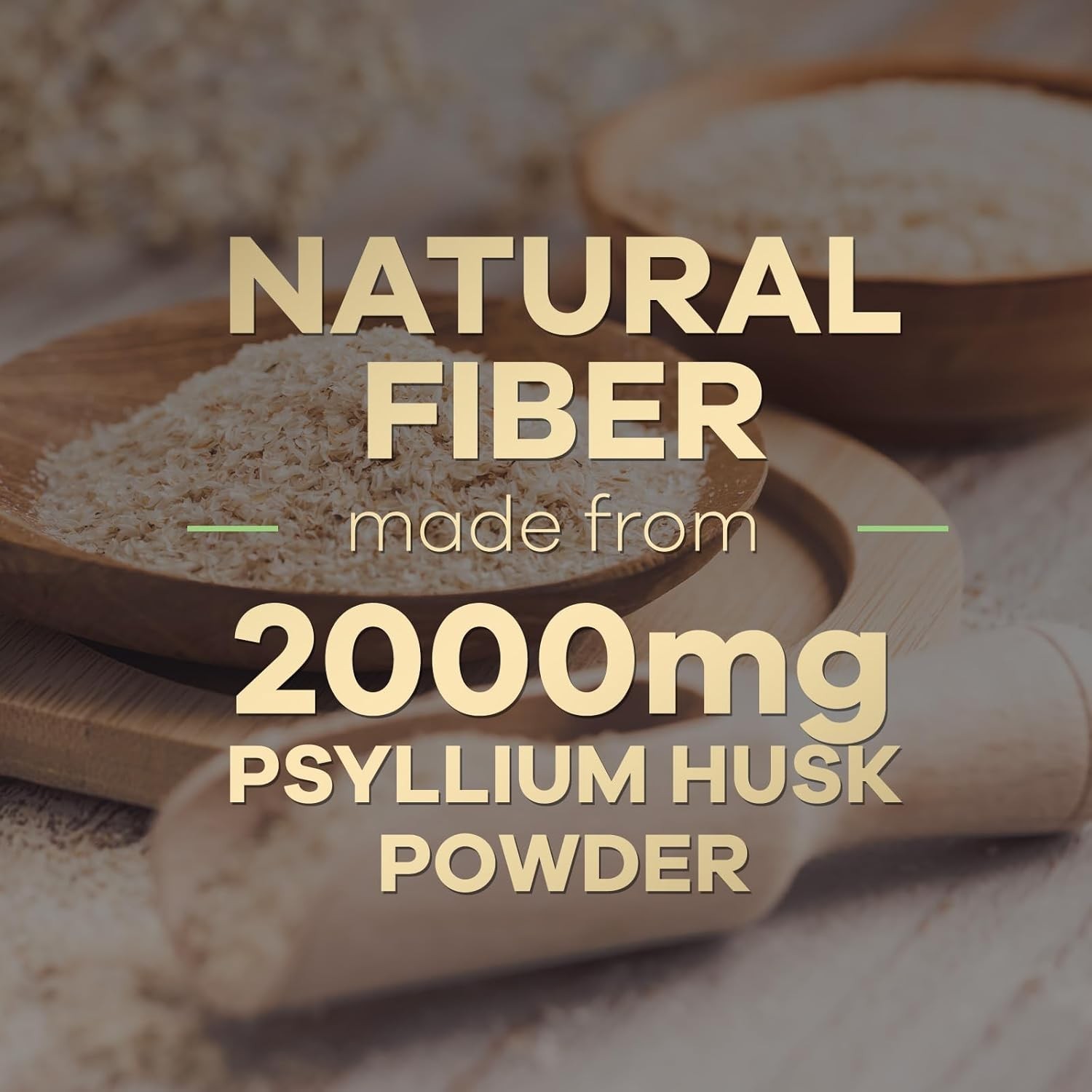 High Absorption Psyllium Husk Fiber Caps 1500 mg, Natural Soluble Fiber Capsules