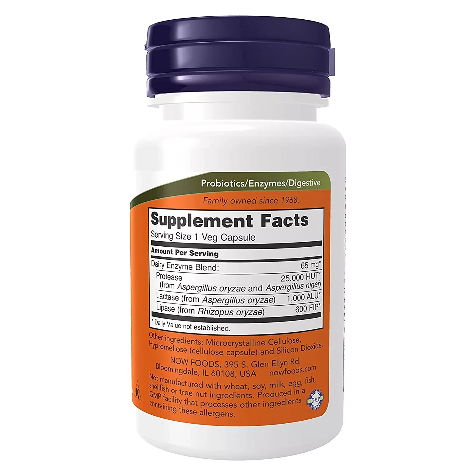 NOW FOODS Dairy Digest Complete Digests Lactose & Dairy Proteins 90 Veg Caps