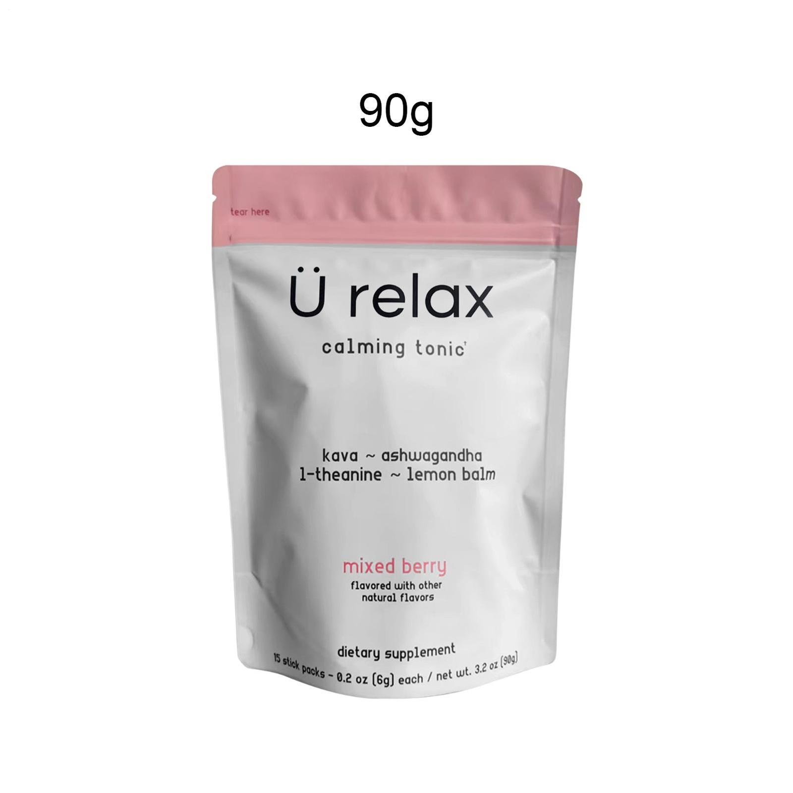 U Relax Calming Tonic- 15 Packets MIXED BERRY Flavor Relax Calming Drink