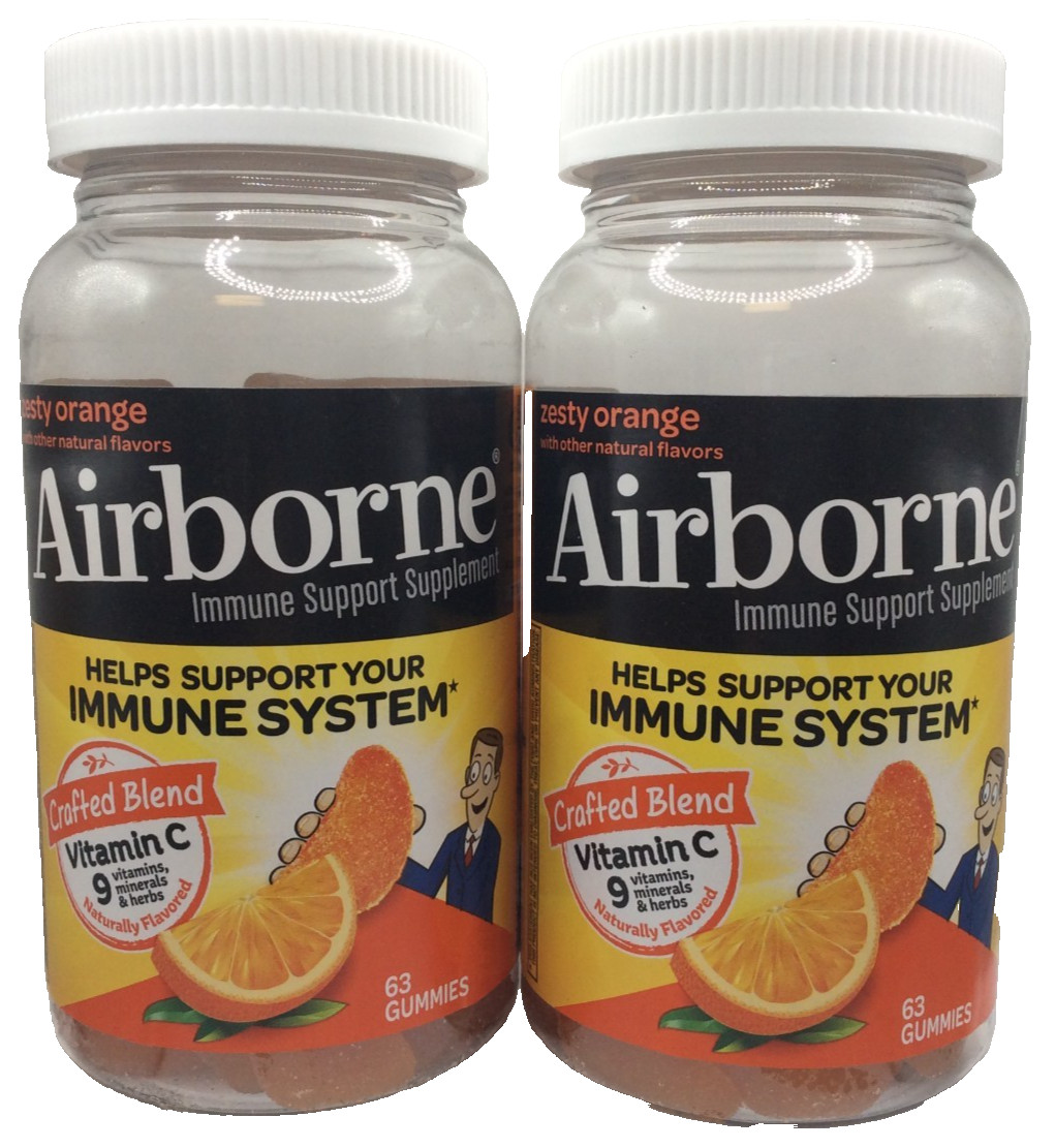 Airborne Immune Support Zesty Orange All-in-One Product Gummy, 126 Gummies