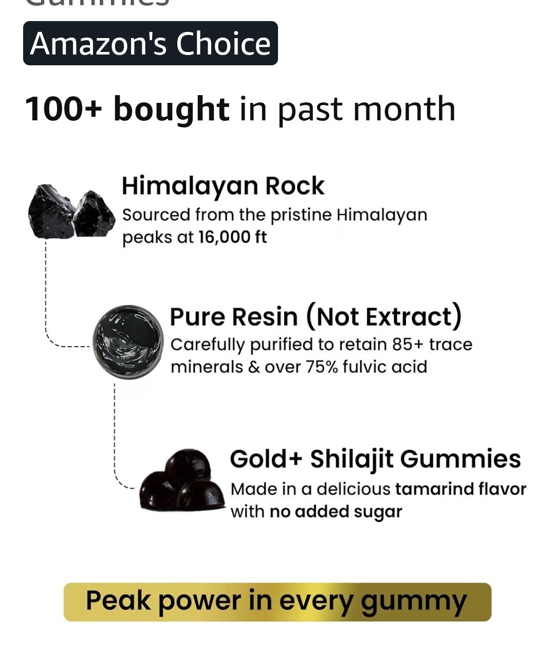 BetterAlt Gold+ Shilajit Ashwagandha Safed Musli Gummies Tamarind 60ct