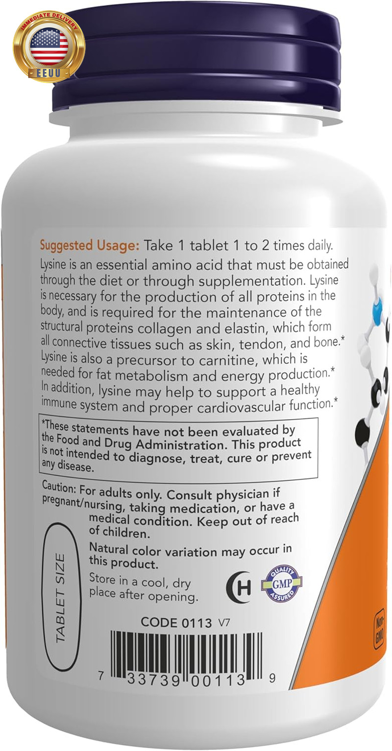 Supplements, (L-Lysine Hydrochloride) 1,000 Mg, Double Strength, Amino Acid, 100