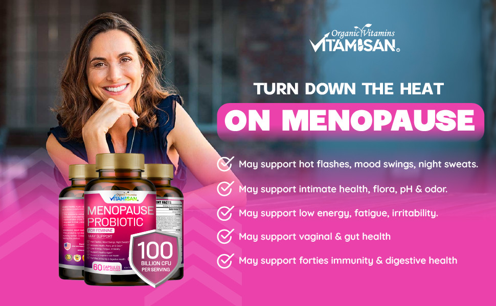 Balance For Women Menopause PMS Relief Hot Flashes Supplement Pills Probiotic