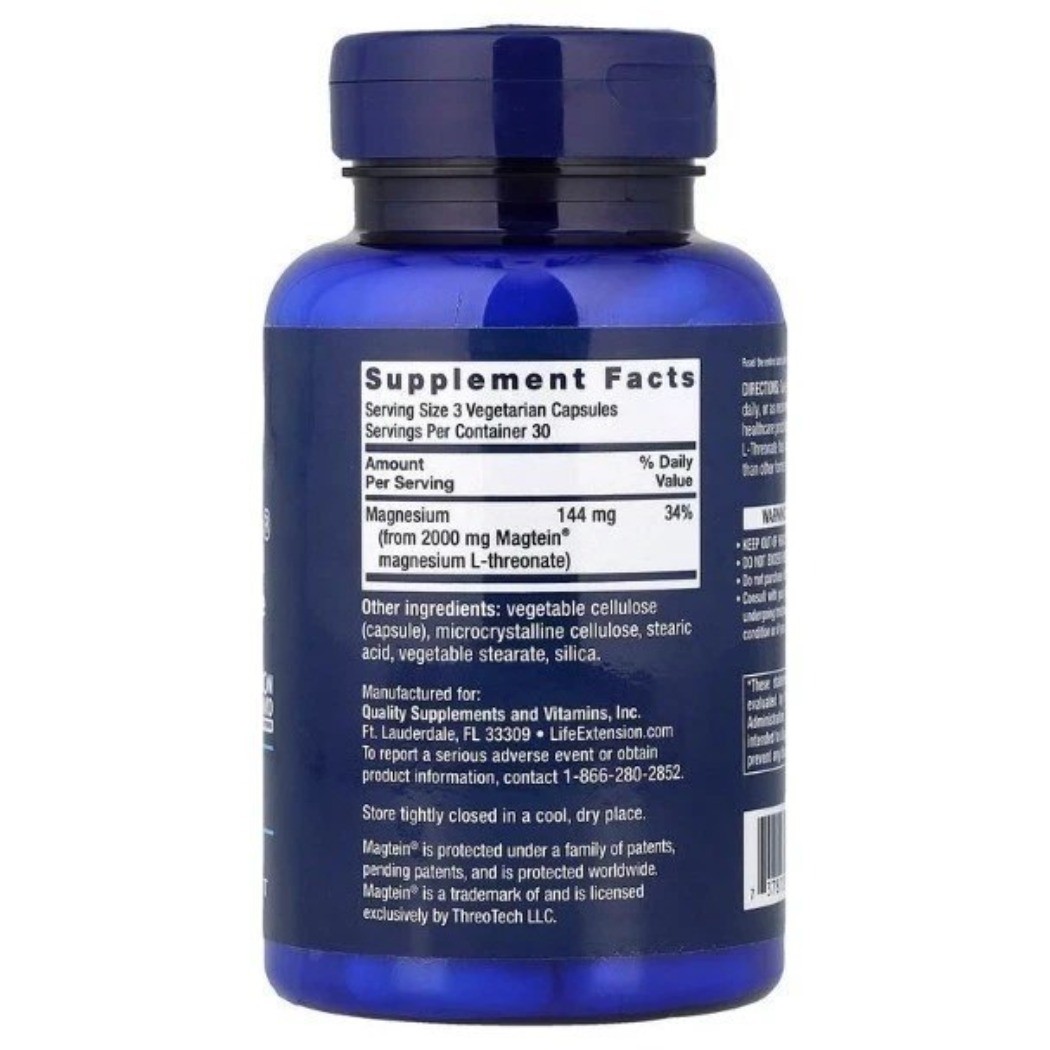 3 PACK Life Extension Neuro-Mag Magnesium L-Threonate Magtein 2000 mg US