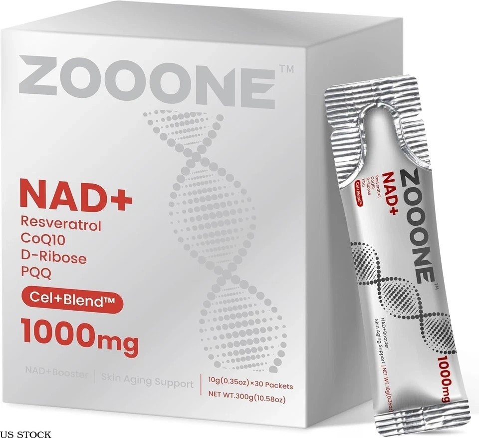 3/2x ZOOONE NAD+1000mg Liquid Packets Supplement – Premium Nicotinamide Riboside