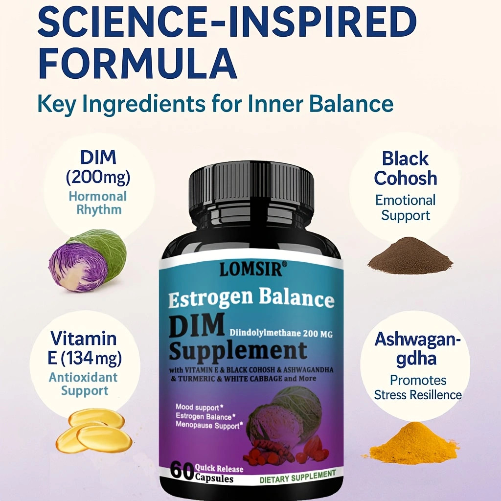 Dim Supplement Estrogen Balance – Estrogen Supplement for Women – 60 Capsules