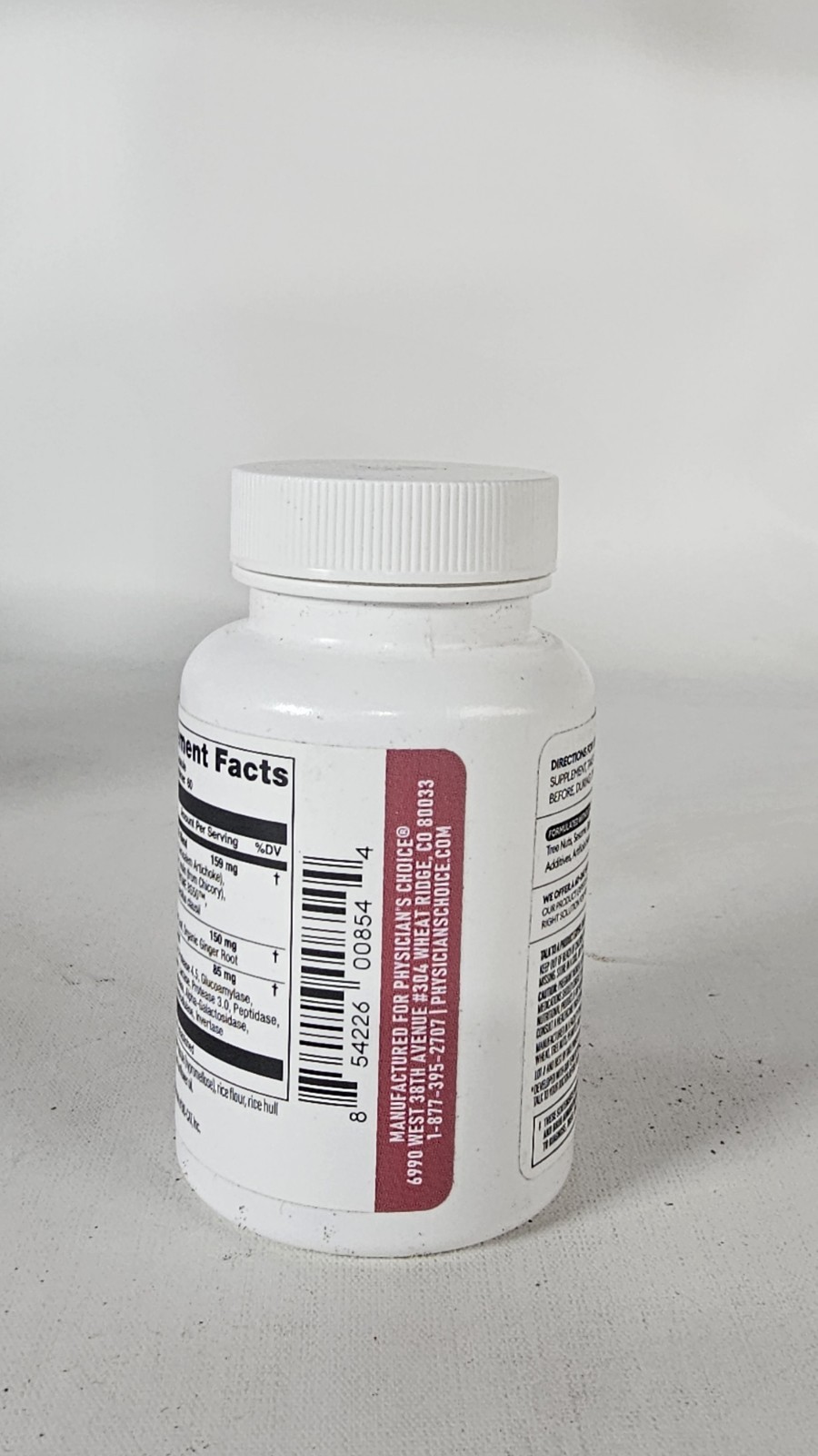 Prebiotic Enzyme Supplement Digestive Health 60 X 2=120 Count Exp:5/3/2027
