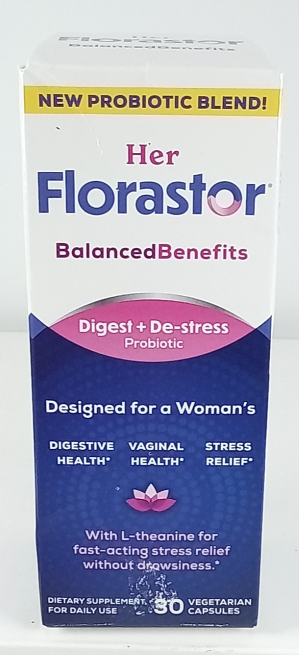 Her Florastor Daily Digest De stress Probiotic Supplement BB DATE 08/2026