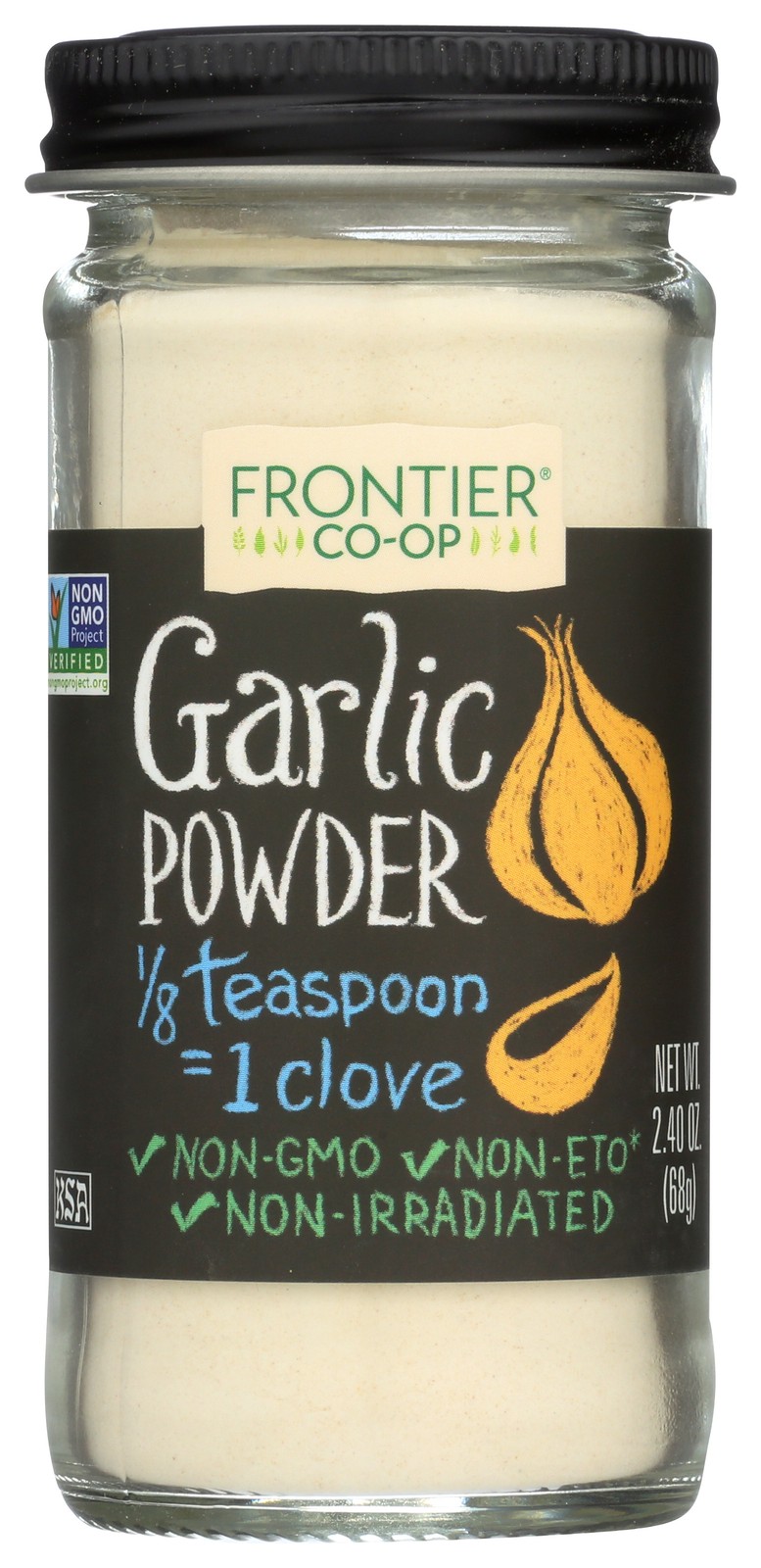 Frontier -Op Co-Op Garlic Powder 2.4 Oz Organic Non-Gmo Tea 3 Pack
