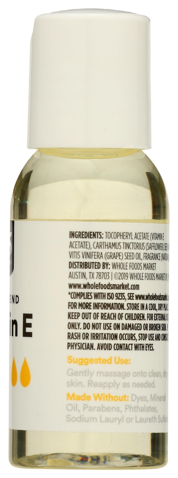 365 by Whole Foods Market, Vitamin E Skin Oil 14, 000 IU, 1 Fl Oz (Pack of 1)