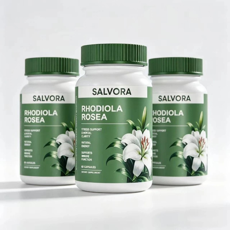 (3 PACK) Salvora Rhodiola Rosea Supplement–Golden Root Adaptogen Capsules 180PCS