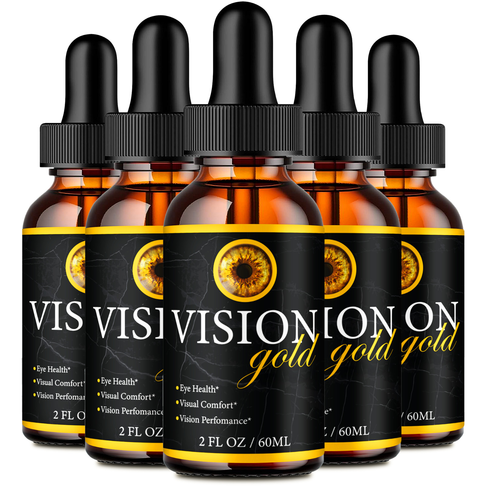 (5 Pack) Vision Gold Drops – Advanced VisionGold Oral Supplement for Eye Health