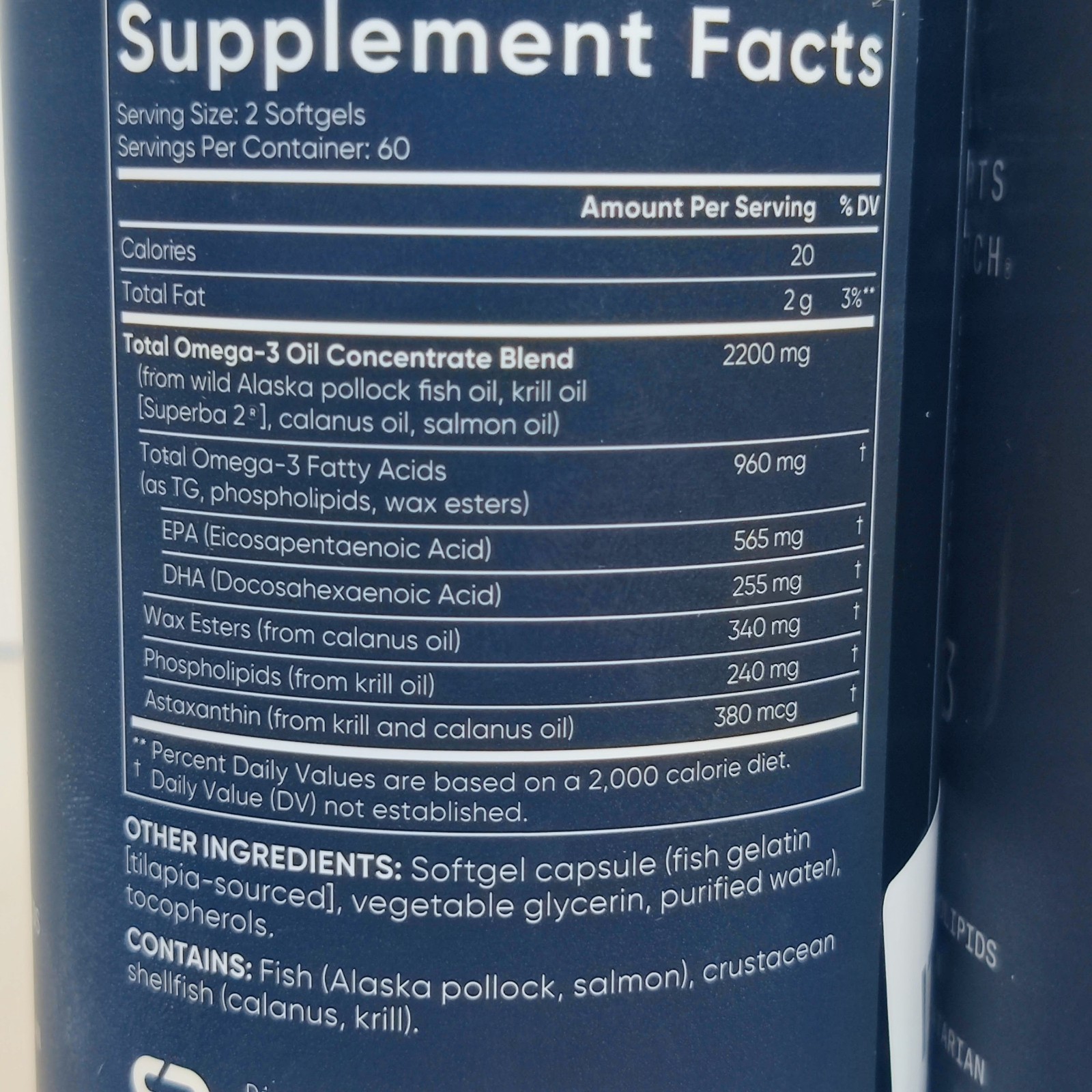 2 PACK Sports Research Total Omega-3 FULL SPECTRUM 2200mg EPA DHA 120 Sftgels x2