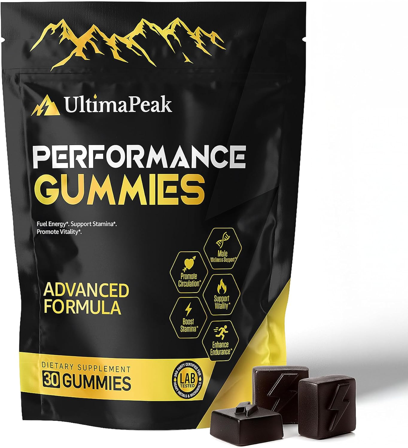 Pure Shilajit Gummies with Ashwagandha,Trace Minerals & Fulvic Acid, Natural & N