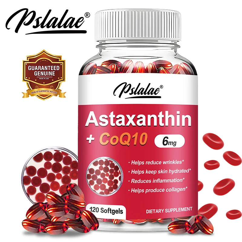 Astaxanthin + CoQ10 120pcs – Antioxidant, Promotes Blood Vessels & Heart Health