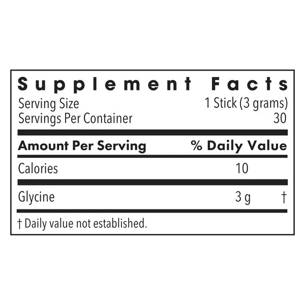 arg Allergy Research Group Glycine Packets 3000mg LOT OF 60 Sticks For Sleep