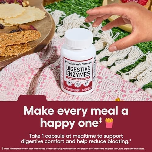 Physician’s CHOICE Digestive Enzymes for Bloating & Digestion – Fast-Acting 16 E