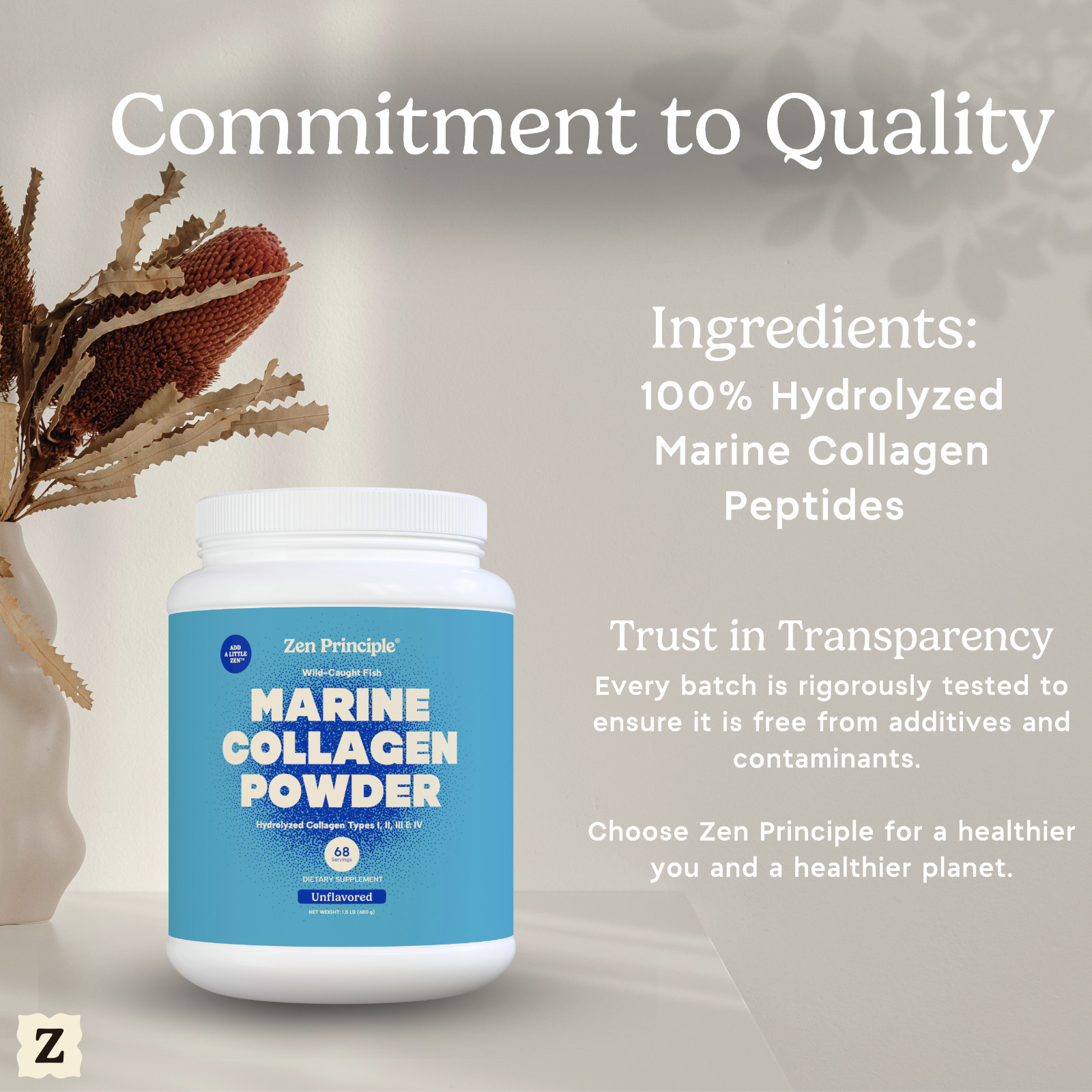 Marine Collagen Peptides Hydrolyzed. Wild-Caught Fish. All Natural 3 lb