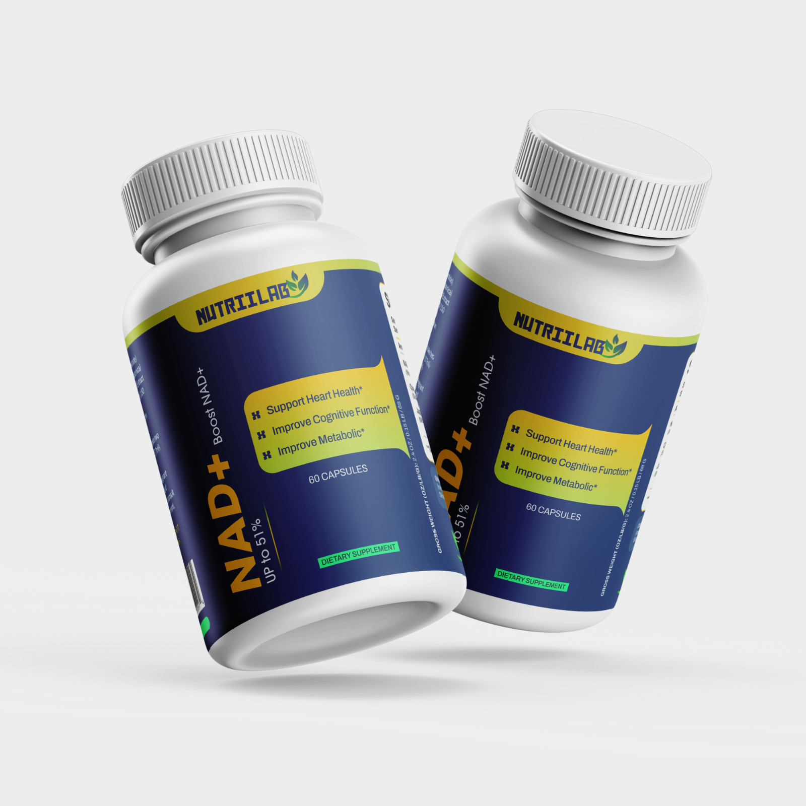 NutriiLab NAD+ Supplement Cellular Energy Anti-Aging DNA Repair Longevity Caps