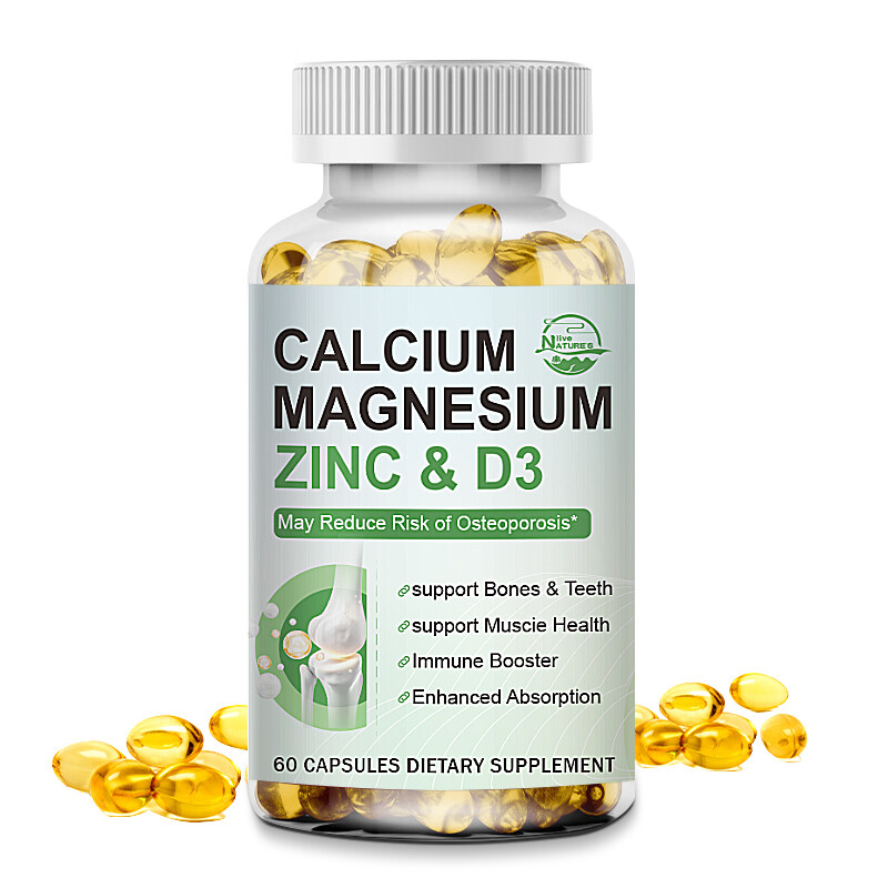 NEW Calcium Magnesium Zinc with Vitamin D3 Support Strong Bone & Muscle Health