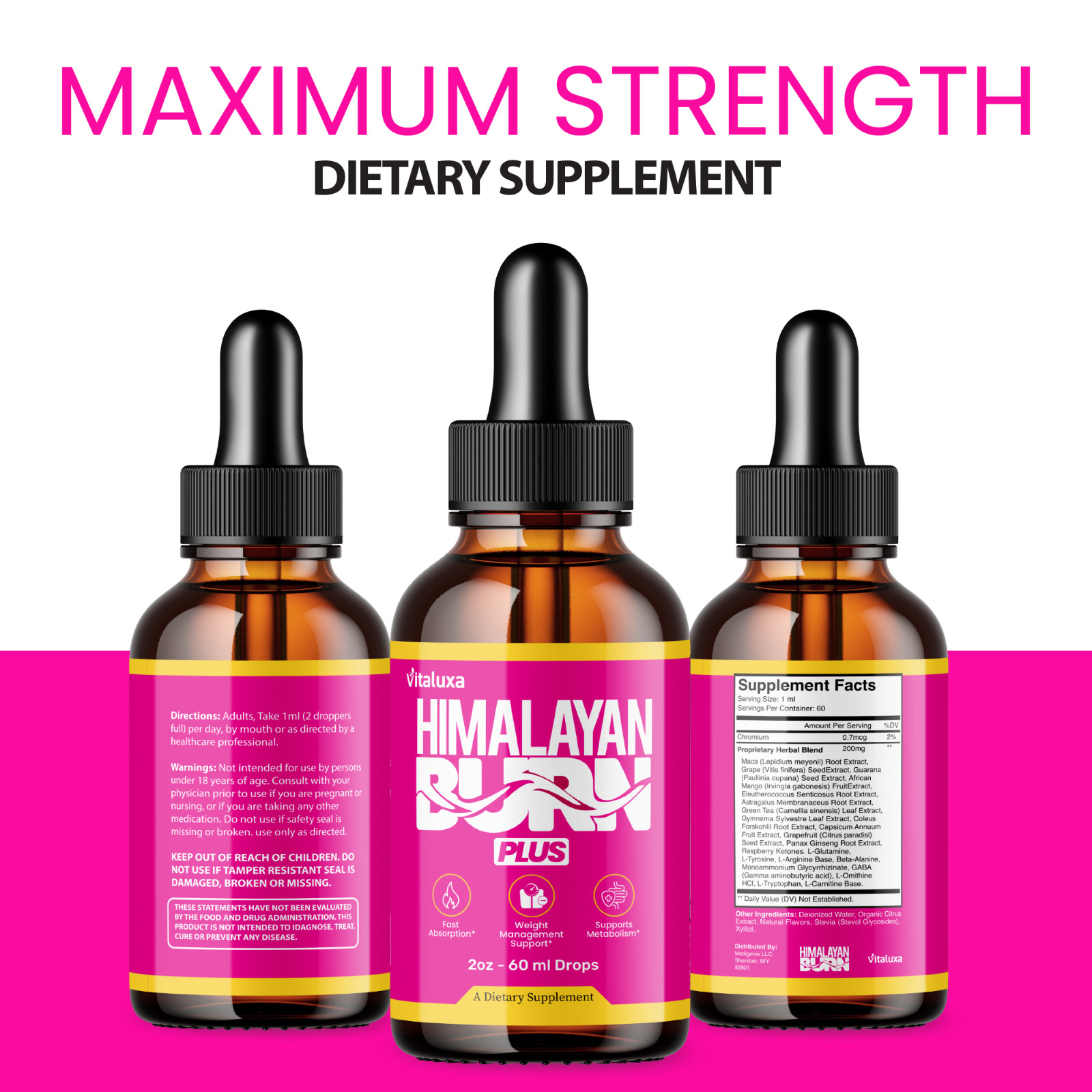 (5 Pack) Himalayan Burn Plus Drops Himalaya Burn Plus Advanced Supplement (10oz)
