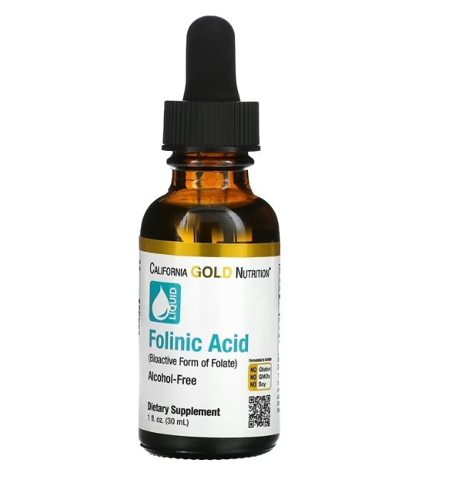 California Gold Nutrition, Folinic Acid, 1 fl oz (30 ml), 3 PACK! *No ship USA