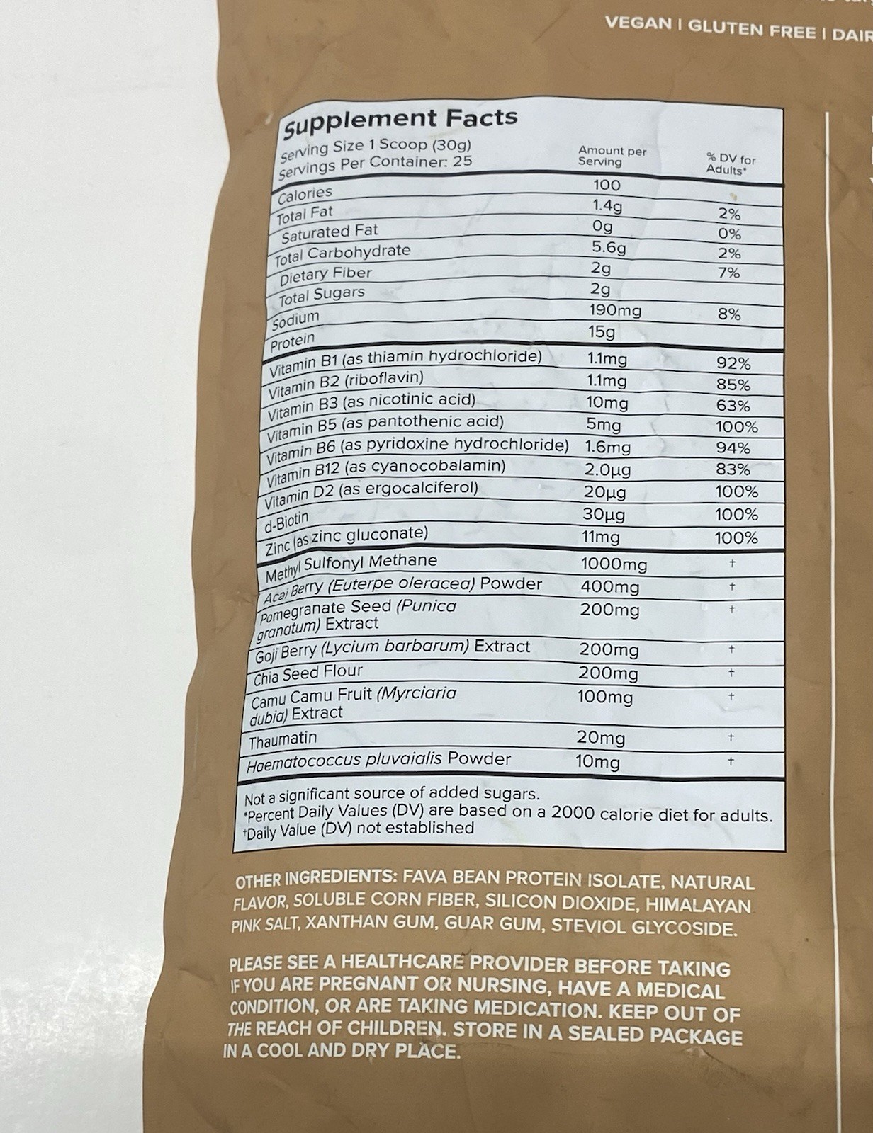 KAILO Nutrition Plant Based Protein LOOK WELL ANYTIME Vanilla Chai Exp 12/25