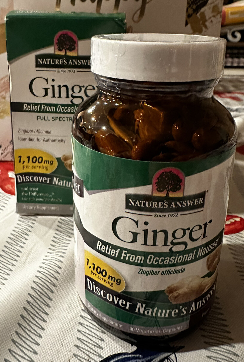 Nature’s Answer Ginger 1100 mg 90 Vegetarian Capsules. Exp 06/2024 NEW!