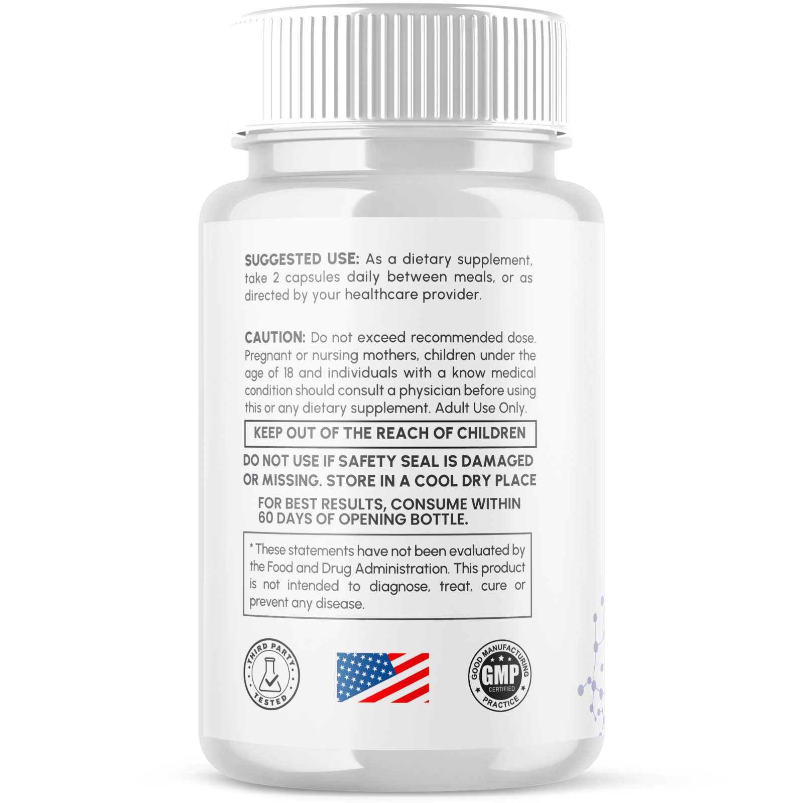 (1 Pack) Neuro Mind Pro Nootropic Natural Brain Formula Supplement 60 Capsules