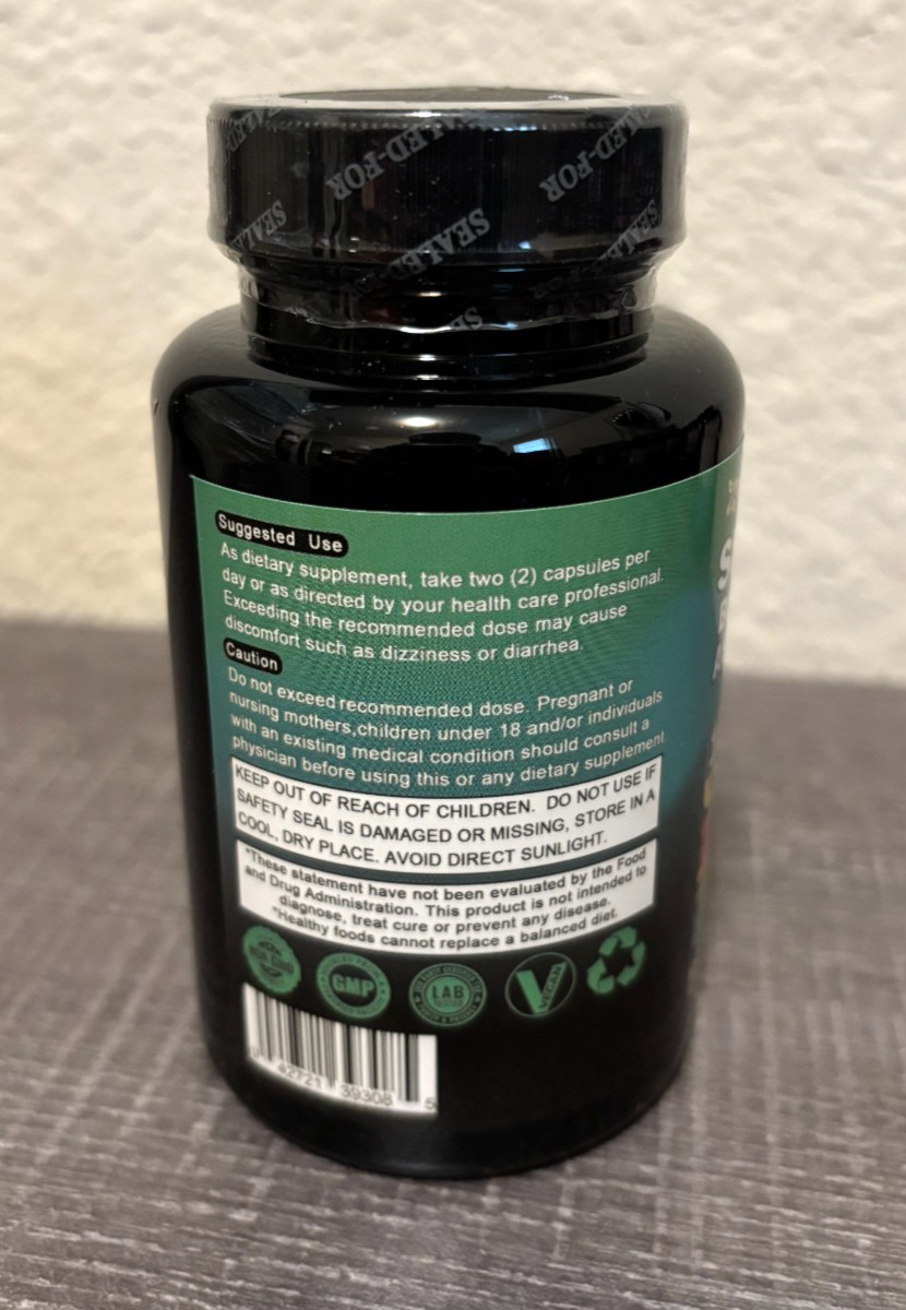 Sea Moss Black Seed Oil Ashwagandha Ginger – Extra Strength 16-in-1 | 120 Caps