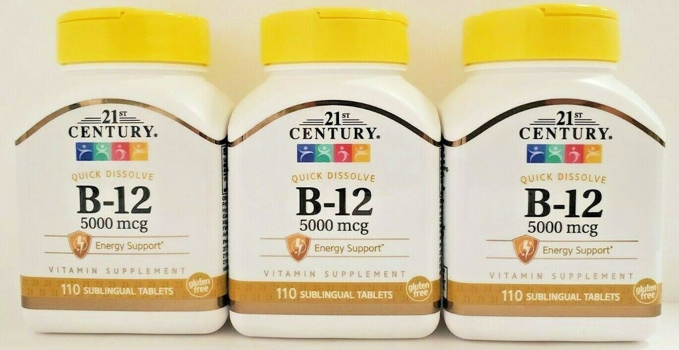 21st Century Vitamin B12 5000mcg High Potency Tablets 330ct -Exp. Date 02/2026