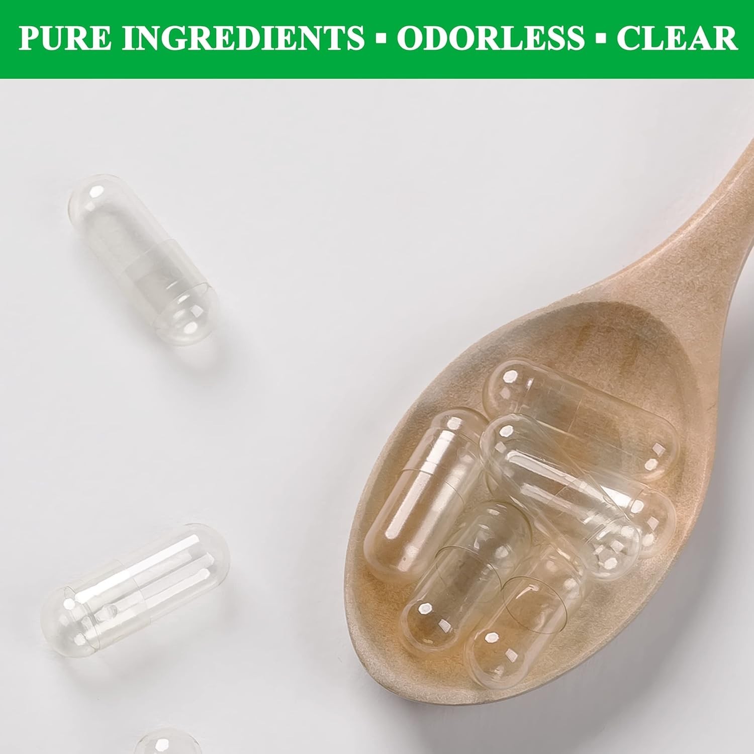 WANANFU Size 000 Empty Capsules Vegetarian 100 Count (Pack of 1), Clear