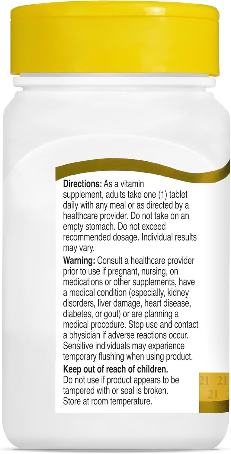 Prolonged Release 500 mg Niacinamide – 110 Count Tablets for Daily Energy Boost