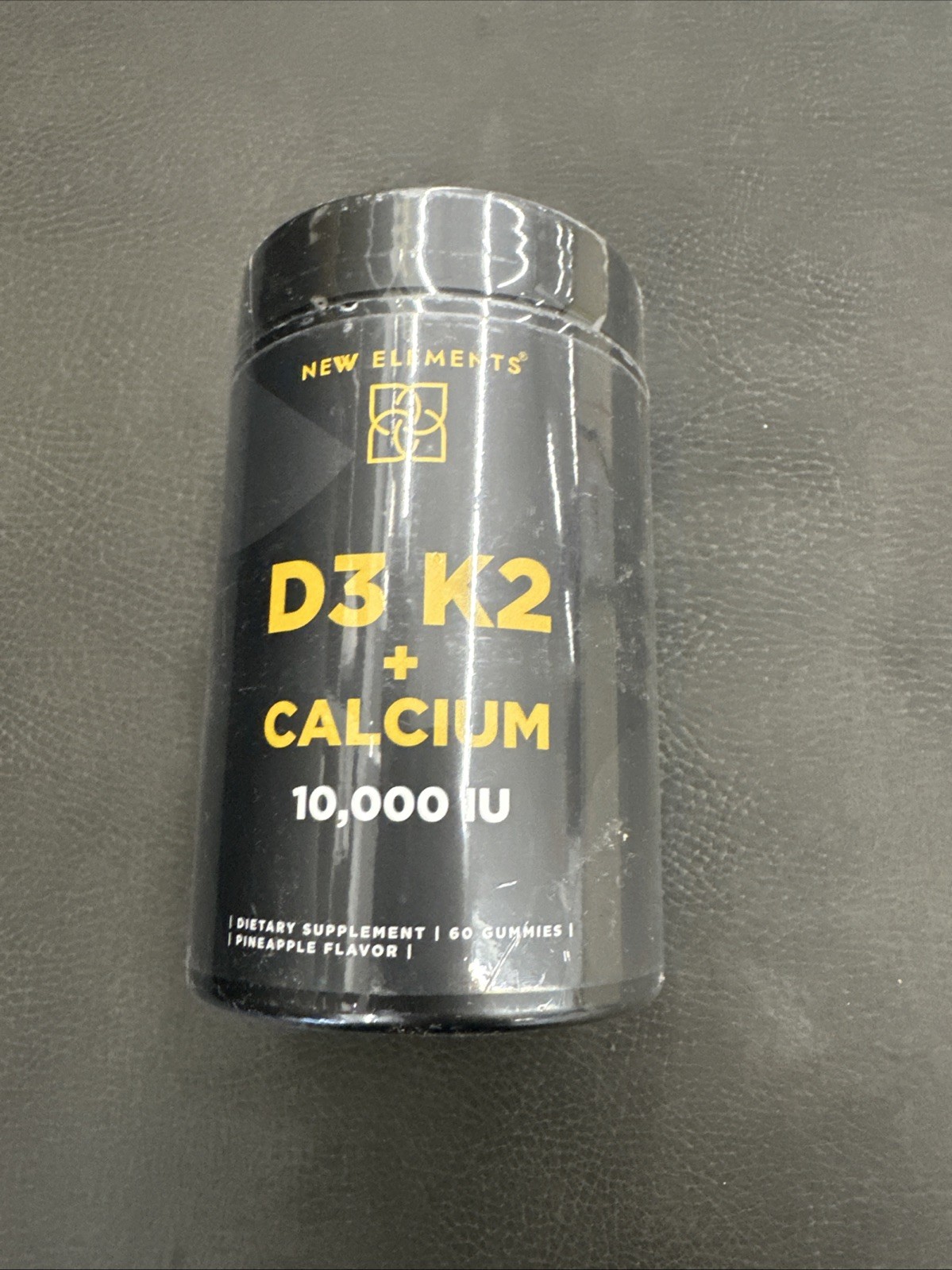 NEW ELEMENTS Vitamin D3 K2 + Calcium Gummies 10,000 IU 60 Count Exp 07/2026