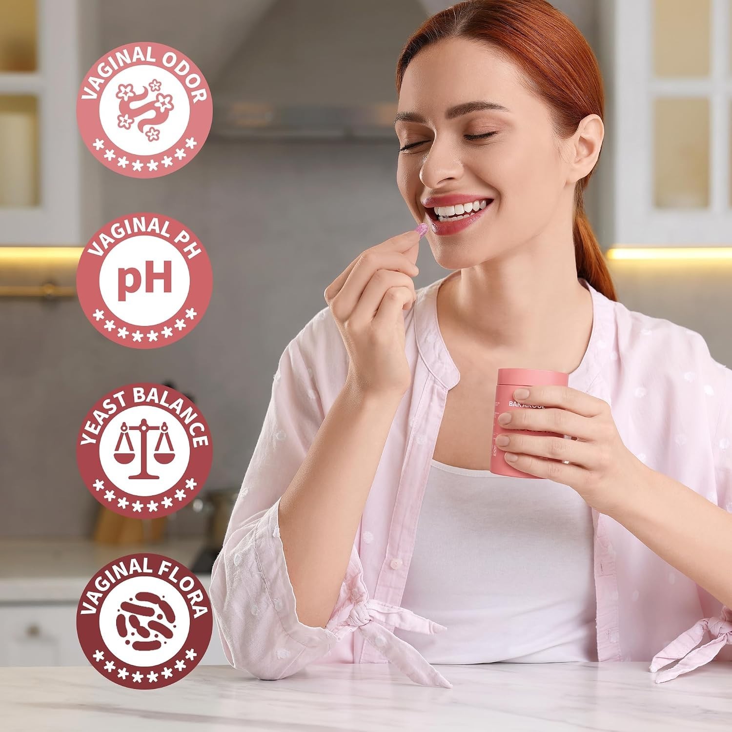 Vaginal Probiotics for Women pH Balance Flora Support 100 Capsules