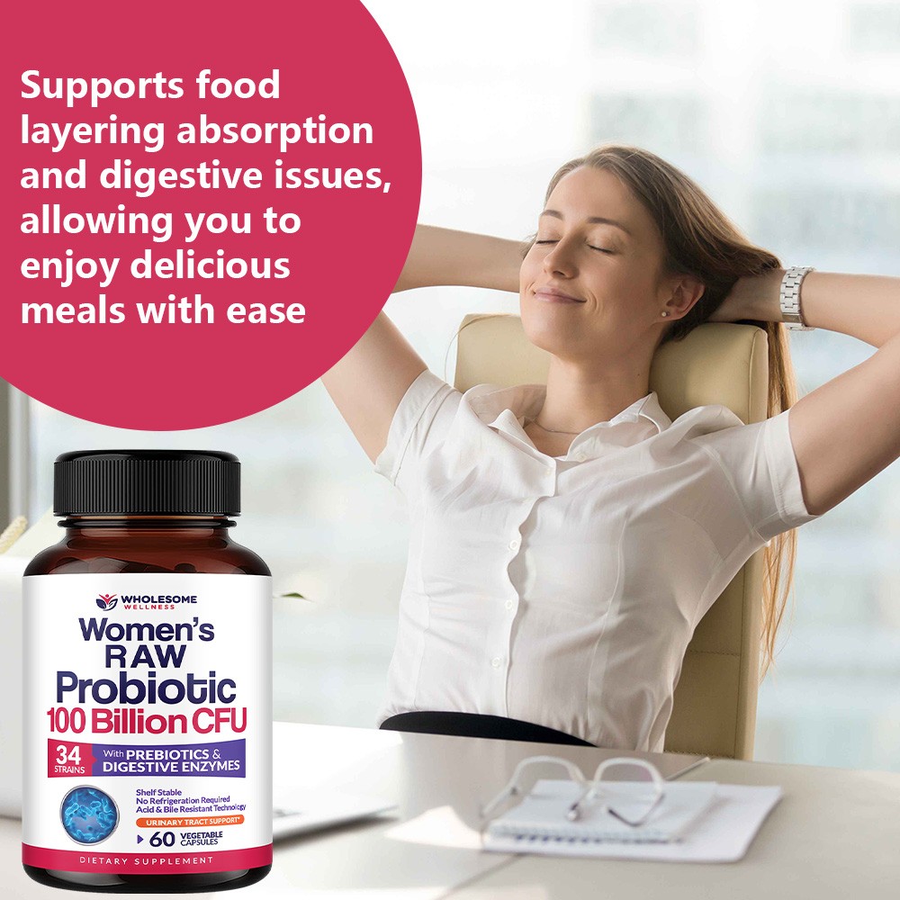 Women’s Raw Probiotic 100 Billion CFU 60 Caps Brand New Wholesome Wellness