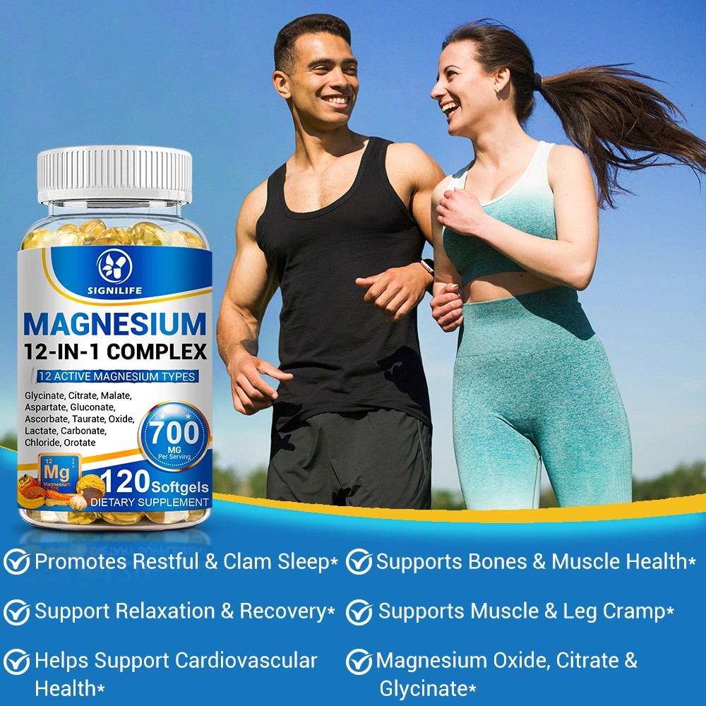 Magnesium 12 in 1 Complex 700mg – Glycinate Citrate Malate Taurate Daily Support