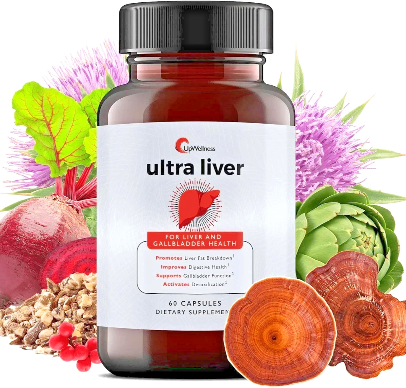 UpWellness Ultra Liver Supplement for Liver Health and Gallbladder Support….