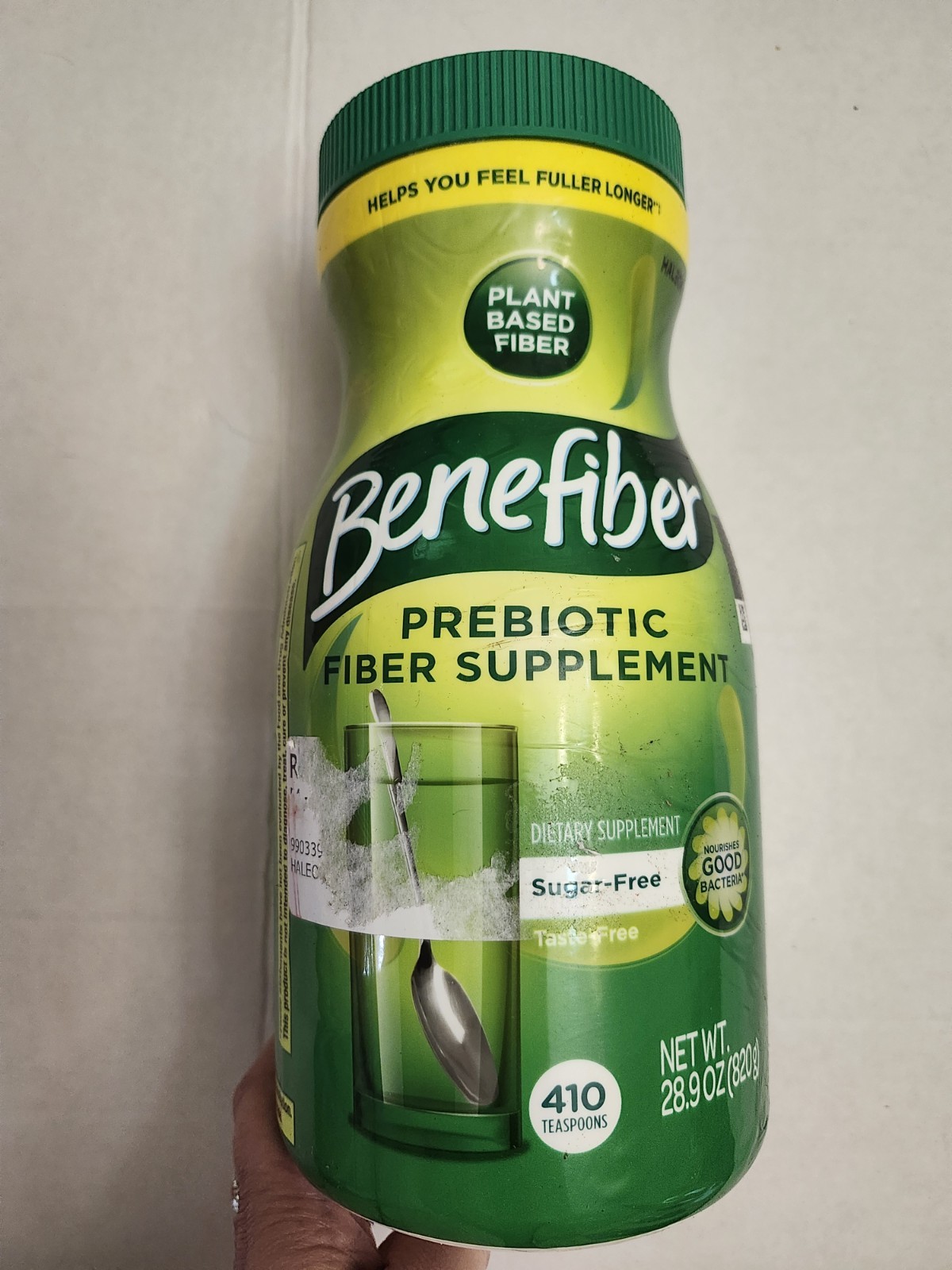 Benefiber Fiber Supplement Powder – 410 Teaspoons – 28.9 Oz – Exp Oct 2028