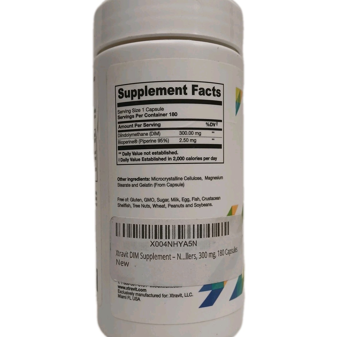 Xtravit – DIM (Diindolylmethane) Weight Management 300mg 180ct | EXP 02/2028 |