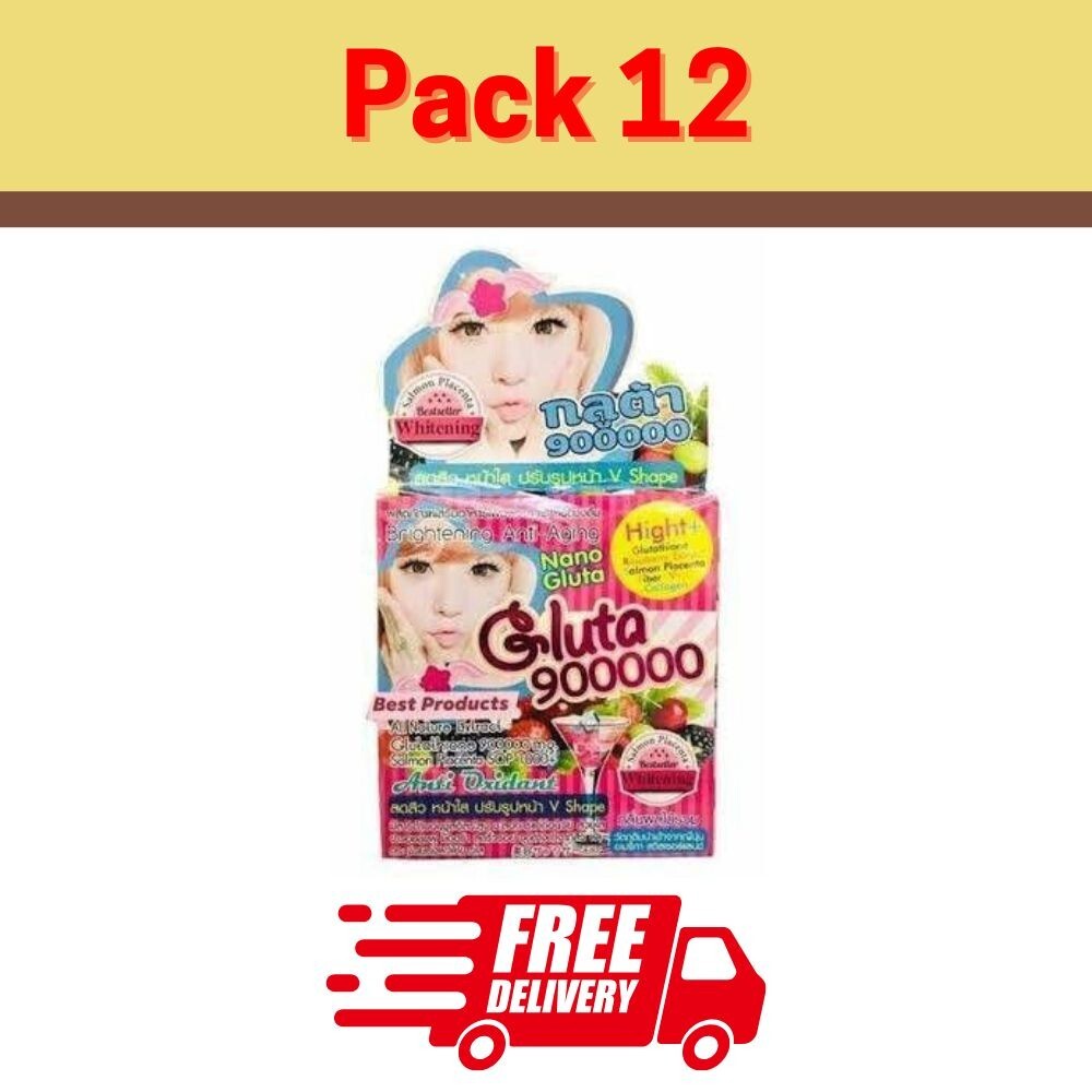 Nano Gluta 9000000 Drink Punch Anti-Aging Whitening Skin Collagen Powder 12x