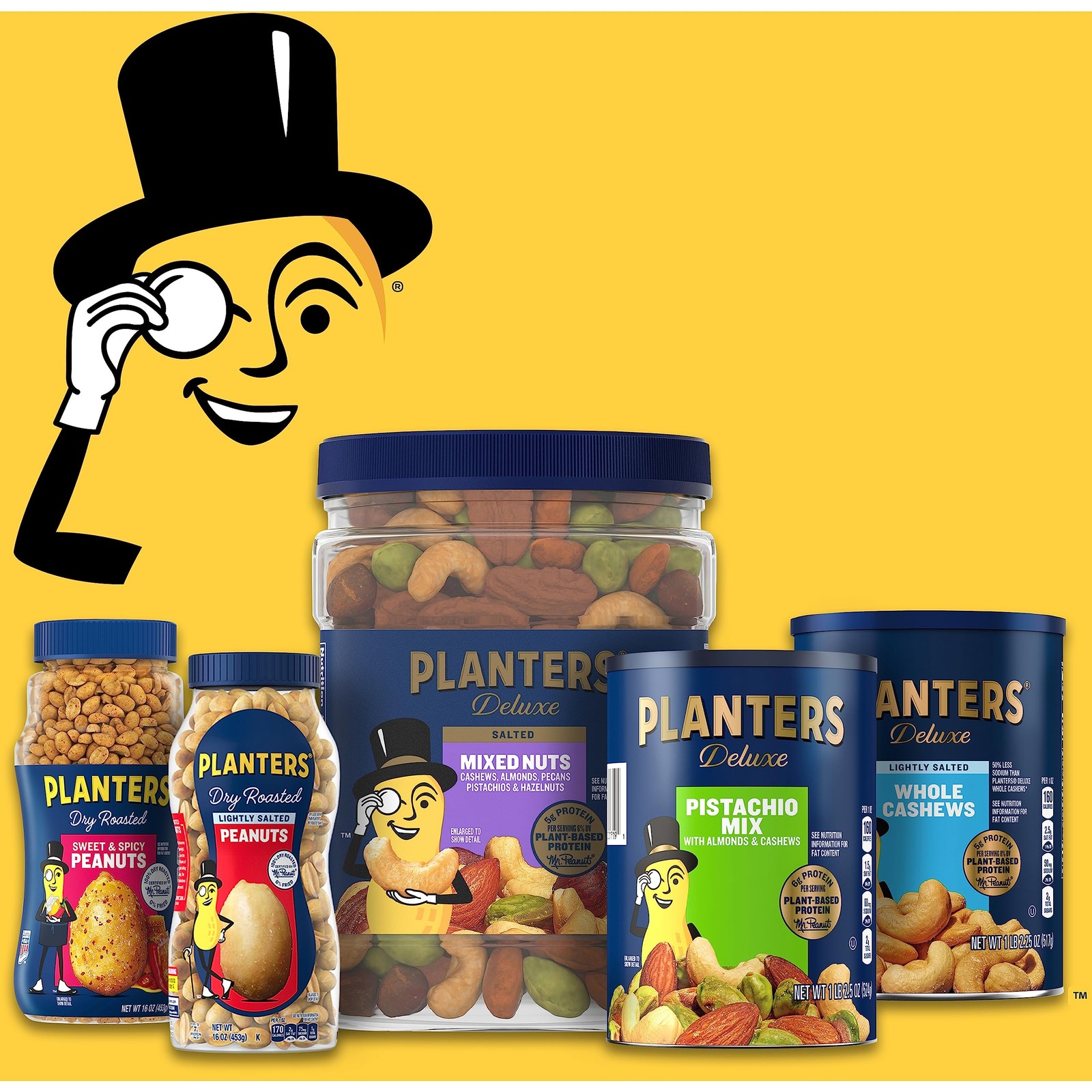 PLANTERS Salted Cashew Halves & Pieces, Party Snacks, 8 Ounce (Pack of 1)