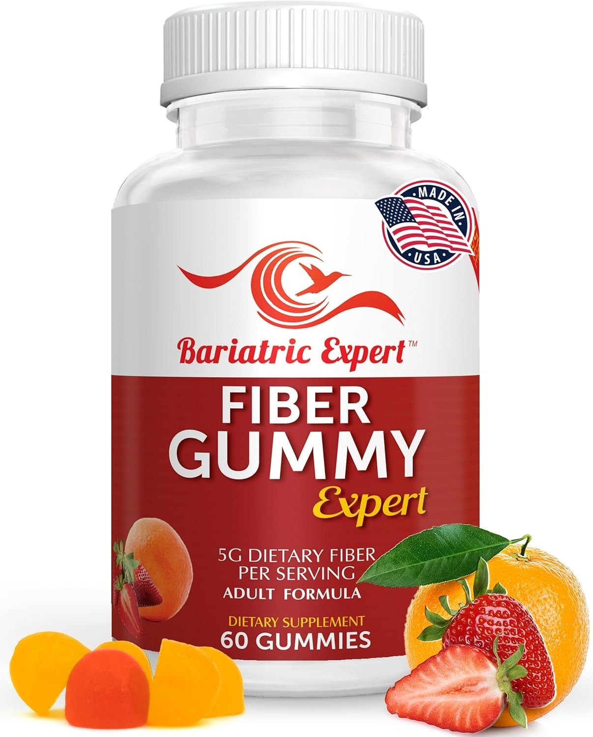 Bariatric Expert Fiber Vitamin Fast-Melting Dietary Supplement 60 Count