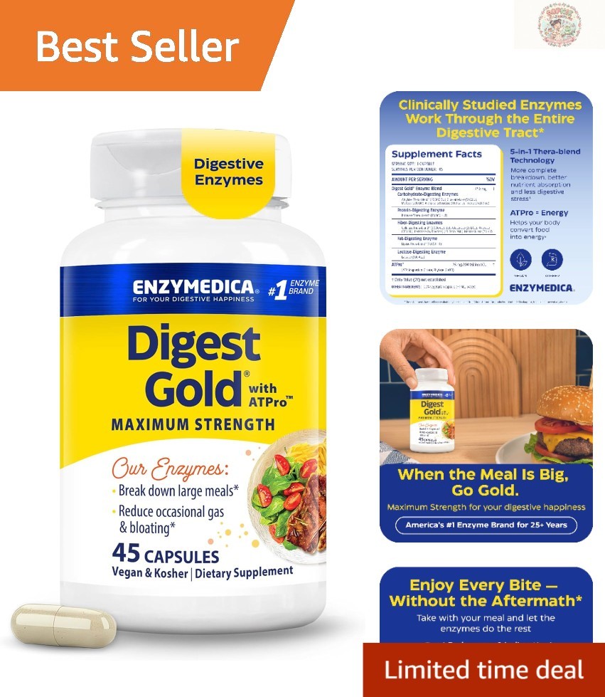 Digest Gold + ATPro: Comprehensive Digestive Support for Food Lovers, 45 Caps