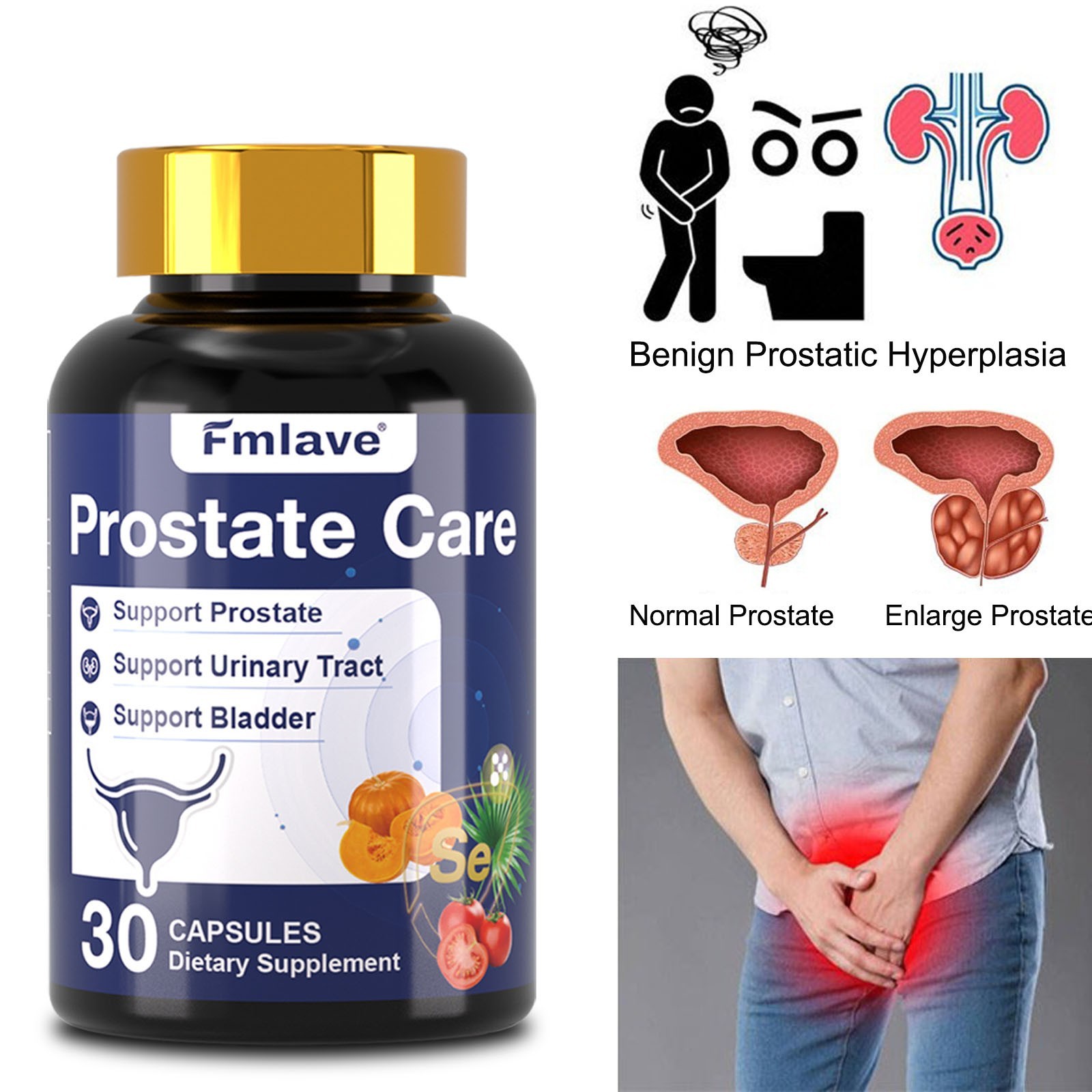 6 pack Fmlave Prostate Advanced Prostate Supplement, Saw Palmetto Lycopene 180ct