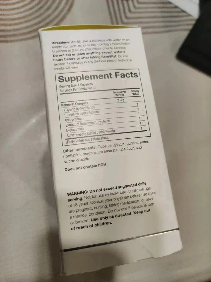 SeroVital Reverse The Signs of Aging Dietary Supplement – 120 Capsules
