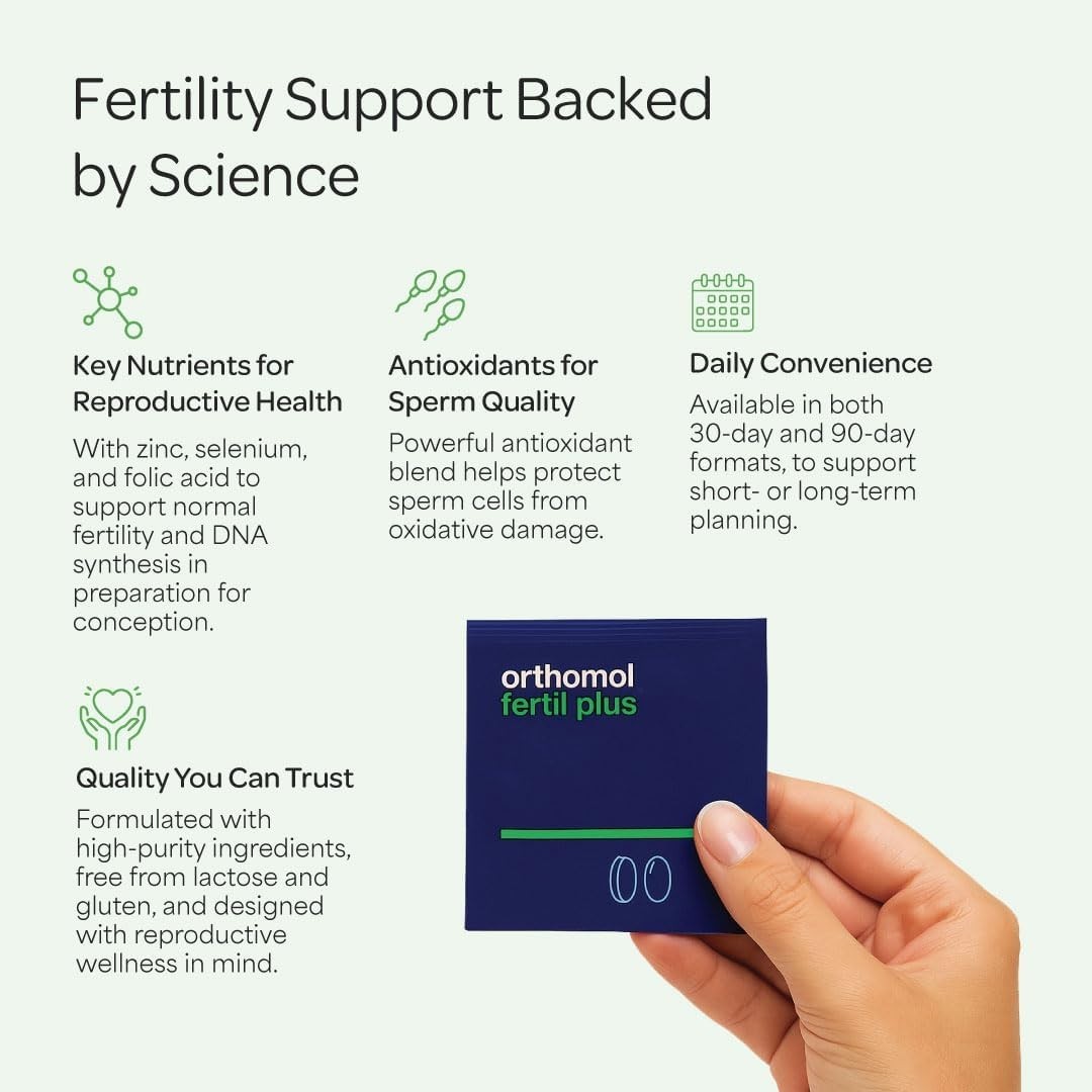 Orthomol Fertil Plus 30 Male Prenatal Supplement Selenium L-Carnitine 30 Ct